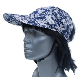 Cool4 A01 Summer Umbrella Headscarf Visor Beach Cap Bandana Sun Protection Hat, Blue (white flower)