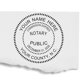 North Carolina Notary Stamp - Portable NC Notary Public Stamp, 1-5/8 Size, Ideal for North Carolina Notaries, State Board Compliant, Essential Tool for NC Notary Services, Notary Stamp