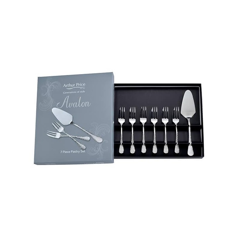 Arthur Price ZAVA0182 Avalon 7 Piece Pastry Set, Stainless Steel