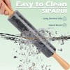 SIPARUI Marble Rolling Pin with Wooden Cradle Thick Handle Set