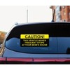 Funny Bumper Sticker Decal, This Vehicle Makes Frequent Stops, 6"
