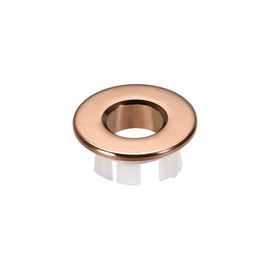 sourcing map Sink Cover Overflow Cover Copper Insert in Hole Round Caps Rose Gold