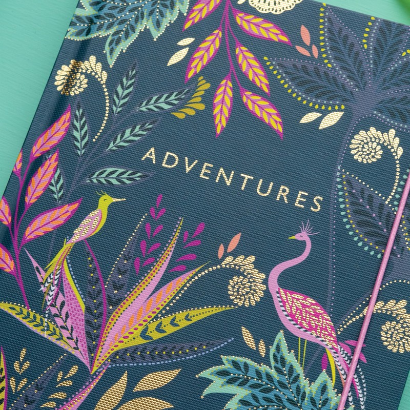 Sara Miller Savannah A5 Travel Journal with tabbed pages and