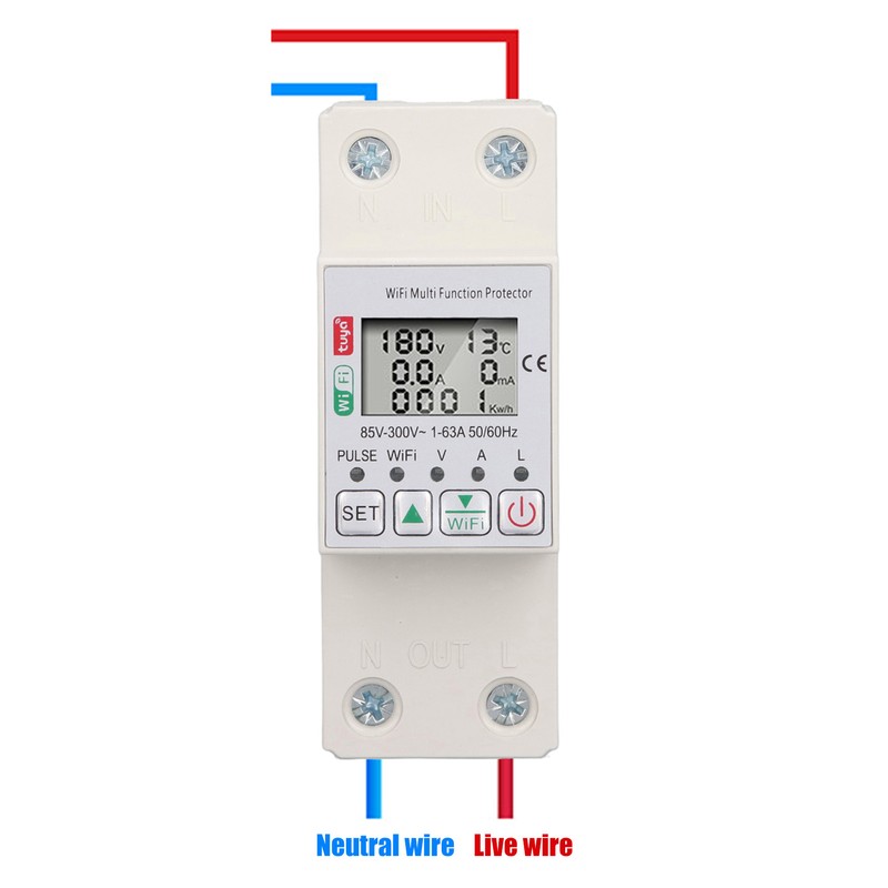WiFi Smart Power Meter Switch for Tuya Energy Circuit Breaker