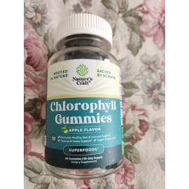 Nature's Craft Chlorophyll Gummies for Cleanse & Detox Support - Potent Internal Deodorizer Chl