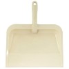 Superio Heavy Duty Plastic Dustpan with Comfort Grip Handle Beige,