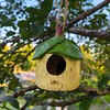 Tree Leaves Bird House Decorations, Resin Handicrafts, Nests，Decorative Hanging Bird