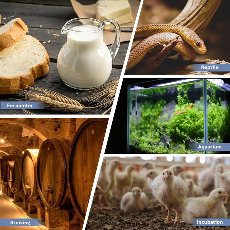 COMYAN Temperature Controlled Outlet , 15A/1800W Digital Thermostat Outlet, Cyclic