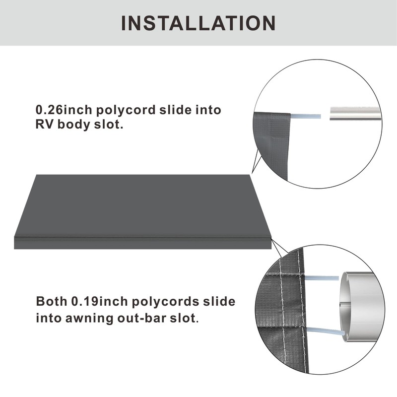 SHADEPLUS RV Awning Fabric Replacement,Camper Awning Replacement,16 oz Heavy Duty