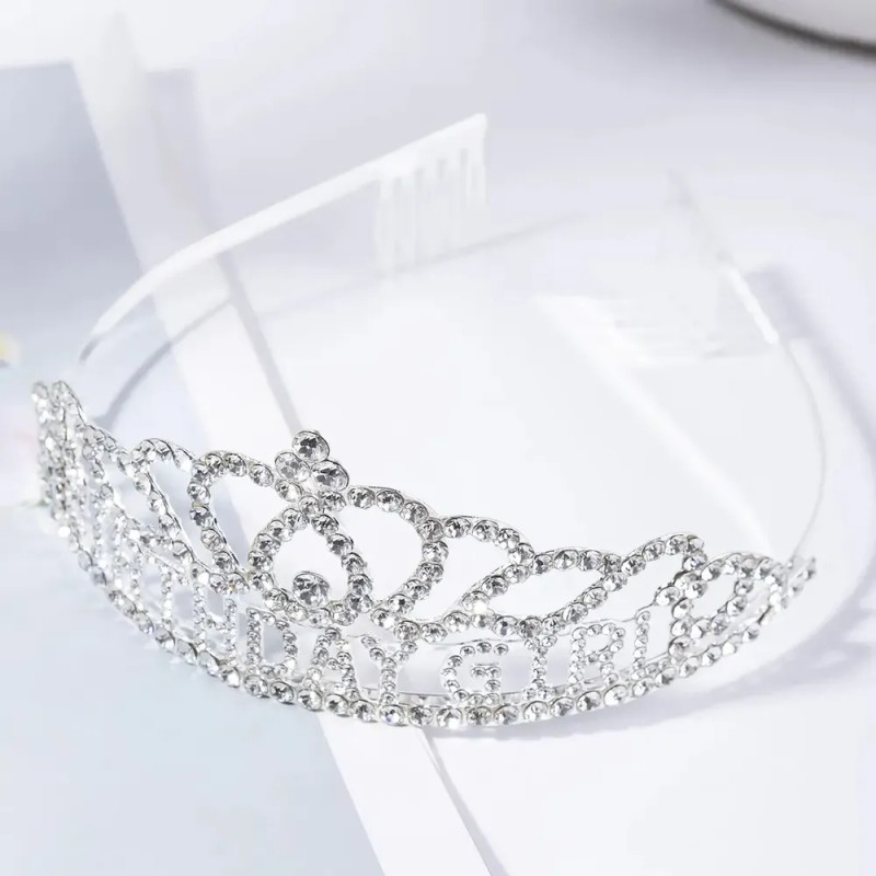 Feliz Cumpleaños Corona Y Faja Para Mujer Diademas Fiesta Plata
