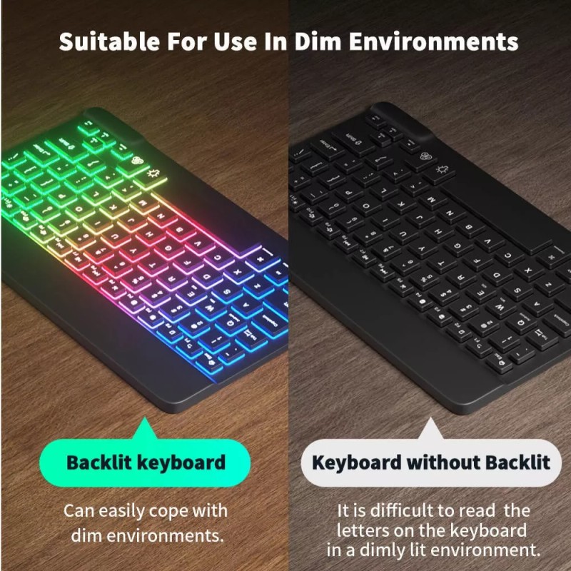 Generic Funda+teclado+ratón Para Galaxy Tab S7 Fe 12.4 T735/t730