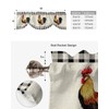 Tie Up Valances for Windows, Farm Rooster Kitchen Curtains Valance