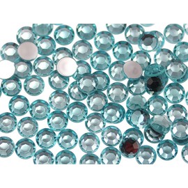 Allstarco 1000 x Blue Aqua Lite .Qr120 4.5mm Flat Back Rhinestone Gems
