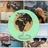 Vaudagio Beautiful Cork Globe with 102 Different Push Pins -
