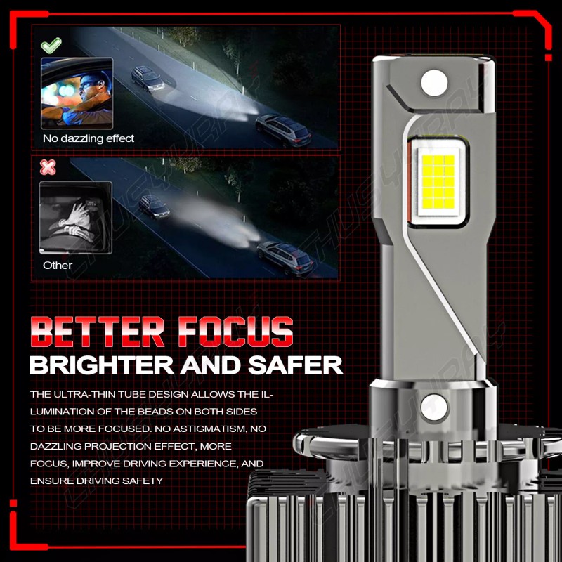 CHUSYYRAY For Ford Mustang 2013-2018 - D3S LED Headlight Bulbs