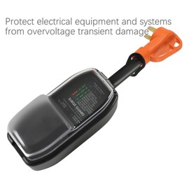 GXYWADY RV Surge Protector 50A 9000J with Cover Orange