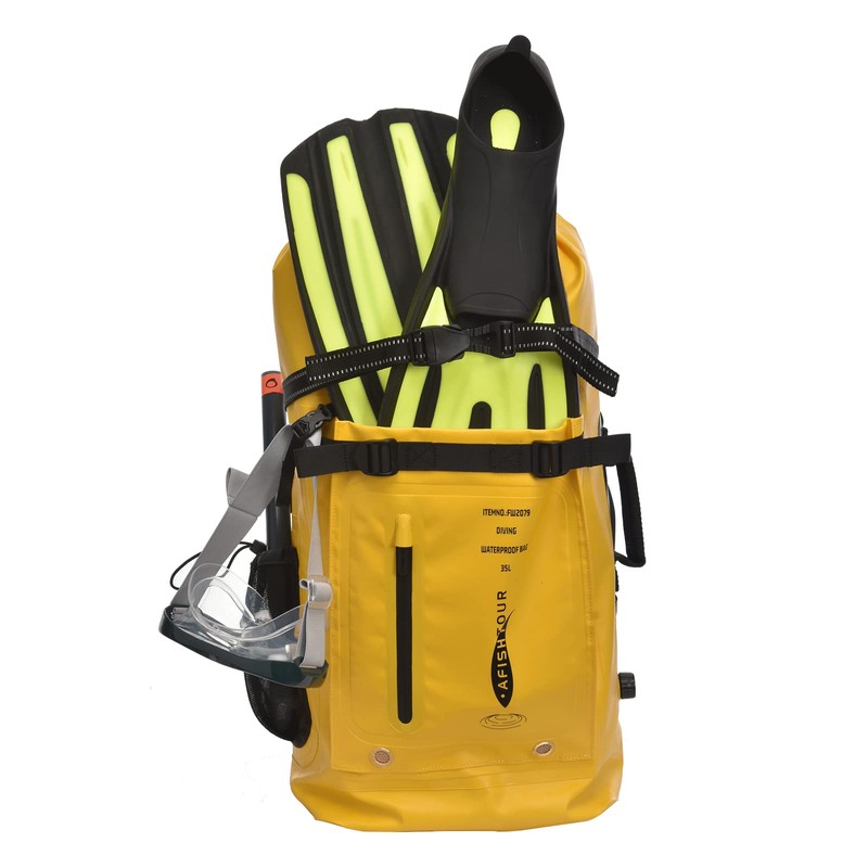 AFISHTOUR 35L Waterproof Backpack for Men and Women - Heavy