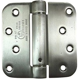 Hinge Outlet Spring Self-Closing Hinges, 4 Inch with 5/8 Inch Stainless Steel Highly Rust Resistant, Adjustable Door Closing - 6 Pack for 2 or 3 Doors