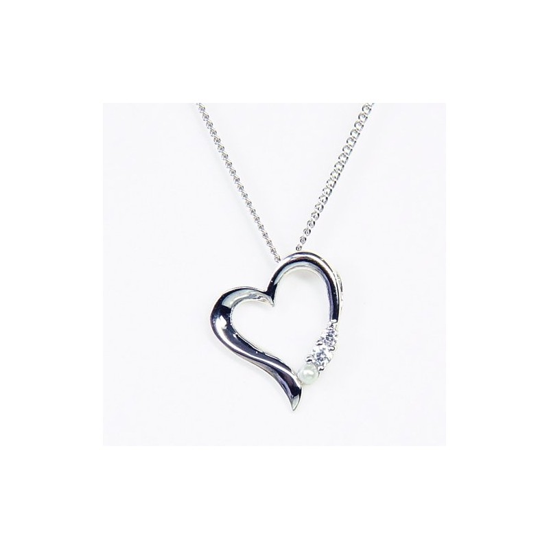 Silver natural pearl (Pearl) o-punha-topendanto・nekkuresu [Birthstone 6 Month] 14181 [Made
