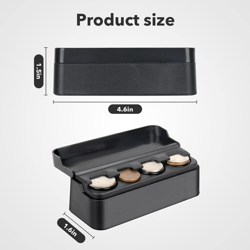KANDUJIMU Coin Holder for Car, Coin Change Organizer Compatible with