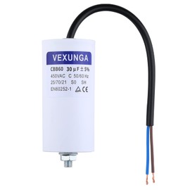 VEXUNGA 30µF 450V Motor Capacitor Starting Capacitor 30uF 30uF 450V 45x95mm CBB60 Capacitors Cable M8 for Electric Motor