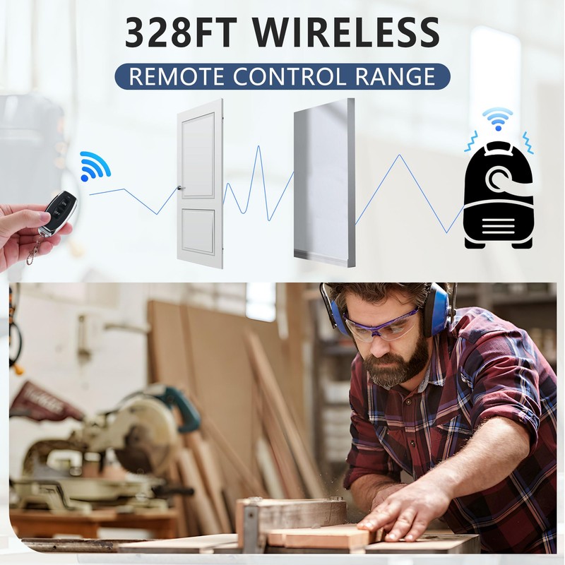 Automatic Remote Vacuum Switch, 220V Wireless Remote Control Dust Collector