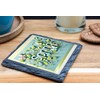 Spring Floral Butterfly Slate Coaster with Vibrant Design and Elegant