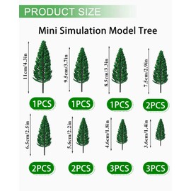 TPZORJX Model Building Trees, Pack of 15 Miniature Decoration, Model Trees, Trees, Landscape, Diorama Trees, Architecture Trees, for DIY Landscape, Mini Landscaping, Decorative Trees, Miniature Trees,