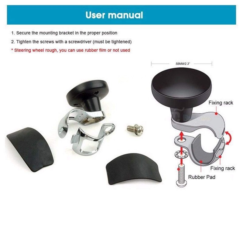 Vehicle Steering Wheel Spinner Knob - Classic Premium Quality Steering