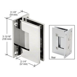 CRL Vienna 037 Series Chrome Wall Mount Shower Door Hinge with Internal 5 Degree Pin