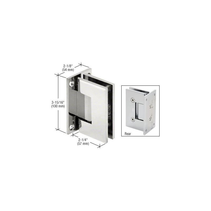 CRL Vienna 037 Series Chrome Wall Mount Shower Door Hinge