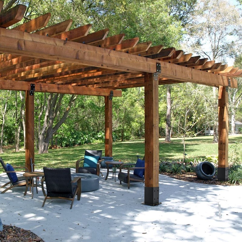 AXWHYS 4x4 Post Base 4 Pcs, (Inner Size 3.6x3.6) Post