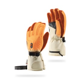 ORORO Heated Gloves for Men and Women, Rechargeable Electric Gloves for Hiking, Skiing, Motorcycle (Beige,S)