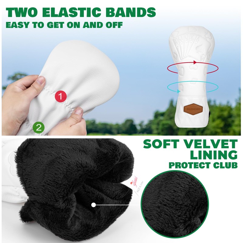 Golf Club Headcovers Poker Design Golf Headcovers Premium Leather Driver