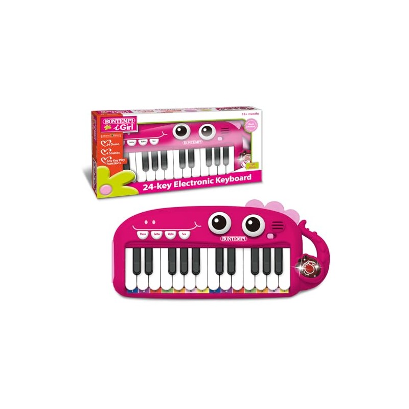 Bontempi | PlayKeys: Tastiera Giocattolo a 24 Tasti per Piccoli
