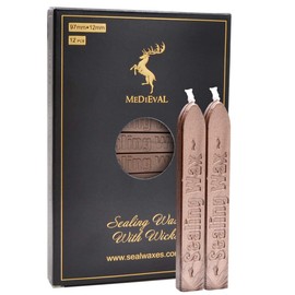 12pcs Champagne Sealing Wax Candle - Sealing Wax with Wick, Homemade Wax Seals, for Wedding or Event Party Invitation,Thanks Giving Card, Christmas Thanks Card Envelope