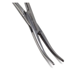 Dog Pet Ear/Nose Hair Puller Grooming Hemostat Locking Forceps Curved Pliers, 5.5" (14cm) Full Serrated Clamps Stainless Steel (Silver)
