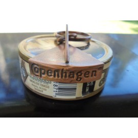 Skoal COPENHAGEN METAL LID CUTTER FOR KEY CHAIN BRUSHED COPPER COLOR "NEW/UNUSED"