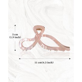 WELROG 2 Pack Metal Bow Claw Clips - Non-Slip Hair Claw Clips for Women,Elegant Large Hair Clip for Thin and Thick Hair (Gold)