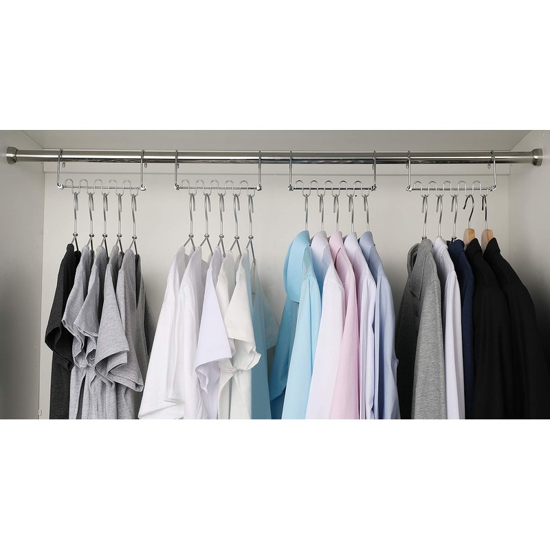 Bloberey Space Saving Hangers 6x2 Slots Metal Magic Cascading Hanger
