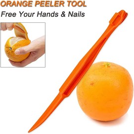 Orange Citrus Peelers Citrus Lemon Citrus Peel Cutter Plastic Easy Slicer Cutter Peeler Remover Opener Kitchen Accessories Knife Cooking Tool Kitchen Gadgets (Set A)