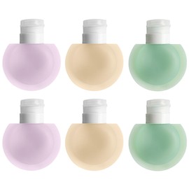 AUEAR, 6 Pack Guideline Travel Bottles 90ml Wide-Mouth Portable Bottle Silicone Containers for Toiletries