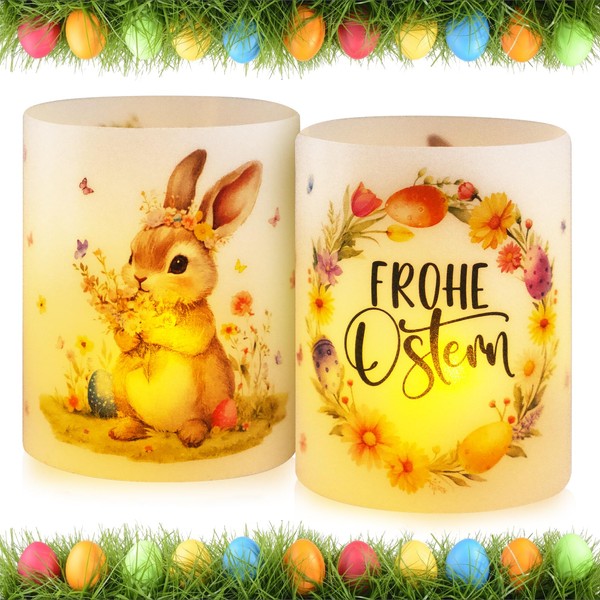 BOOMTOP 12 Tea Light Holders Table Decoration Easter Tea Lights