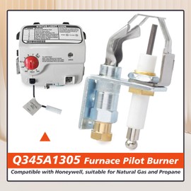 Q345A1305 Target Type Pilot Burner Ignitors Assembly Compatible With Honeywell S86 S860 S8610 S8670 Intermittent Natural Gas & Propane Furnace Igniters, B Type Mounting Bracket With BCR-18 Orifice