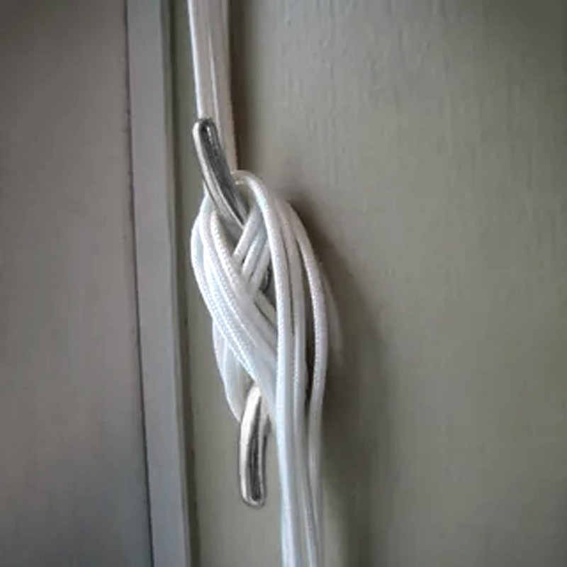 UNGFEI 20 PCS 66mm Silver Roman Blind Hooks, Metal Rope