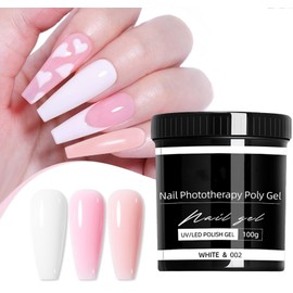 UV Gel, Nail Extension, Gel for Nails, 100 g / 3.53 oz Builder Gel for Gel Nails, Long-Lasting Natural Look, for Nail Extension and Modeling, for Beginners, Single Players and Nail Art Studios (02)