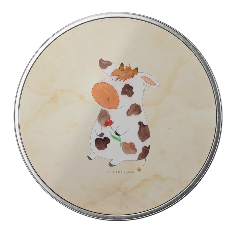 Mr. & Mrs. Panda Round Cow Tin - Gift Storage