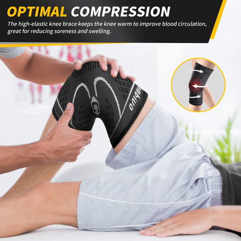 CAMBIVO Knee Support for Women & Men 2 pack, Knee