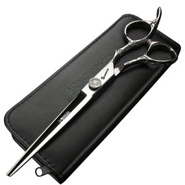 Professional Hair Dressing 6/7 Inch Straight Cutting Scissors (7 Inch Flat)