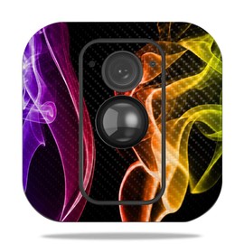 MightySkins Carbon Fiber Skin for Blink XT Outdoor Camera - Bright Smoke | Protective, Durable Textured Carbon Fiber Finish | Easy to Apply, Remove, and Change Styles | Made in The USA